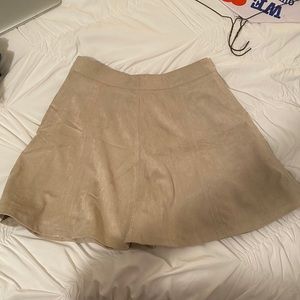 Tan Velvet Flowy Skirt